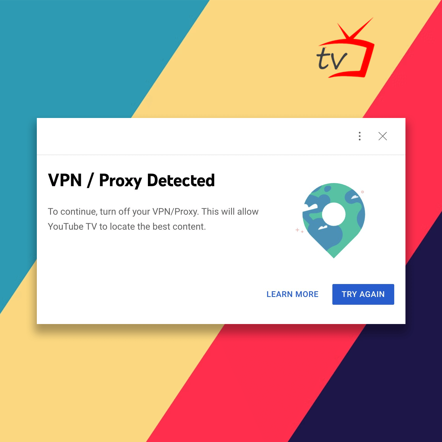 Fix YouTube TV VPN Proxy Detected Error